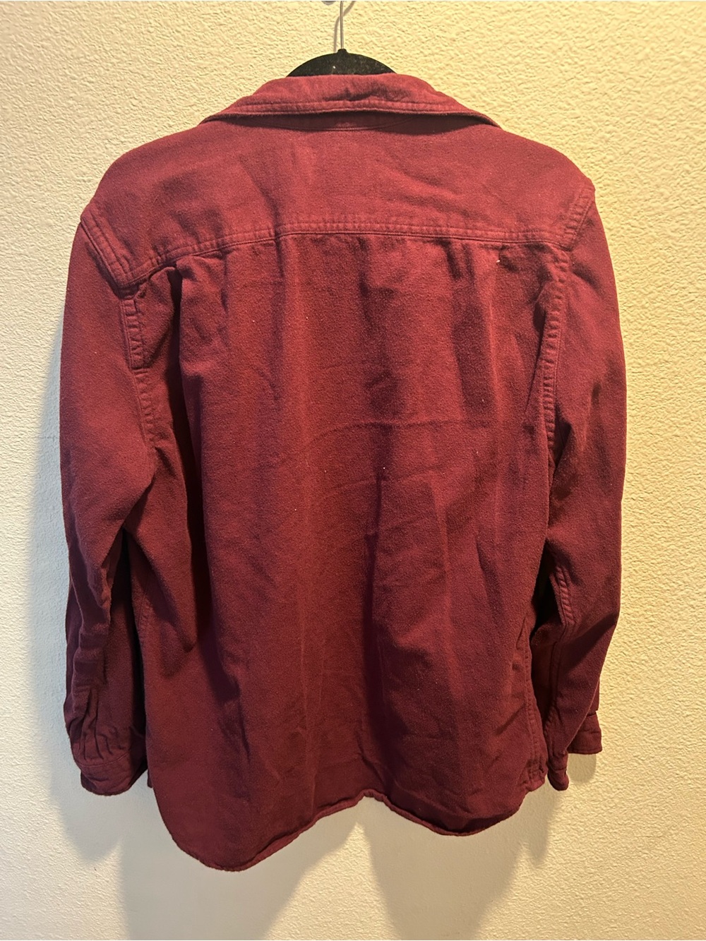 Amazon Essentials Maroon Button-Front Shirt Jacket - Picture 2 of 3